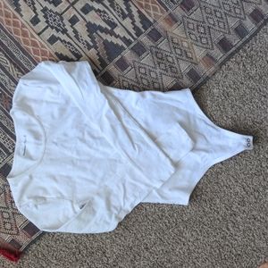 Abercrombie & Finch White Long Sleeve Bodysuit